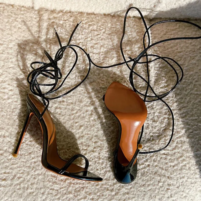 New style pointed toe stiletto combination anklet strap high-heeled Roman sandals Women shoes