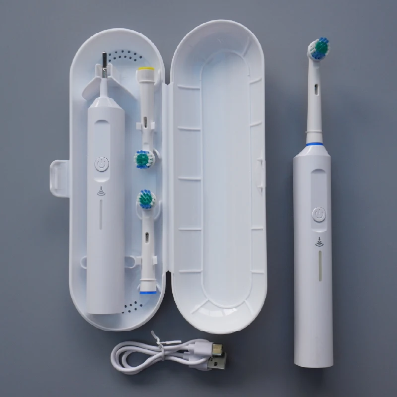 IPx7 Water Proof Rotating Electric Toothbrush Rechargeable Portable Electric Toothbrush With Pressure Sensor For Adult