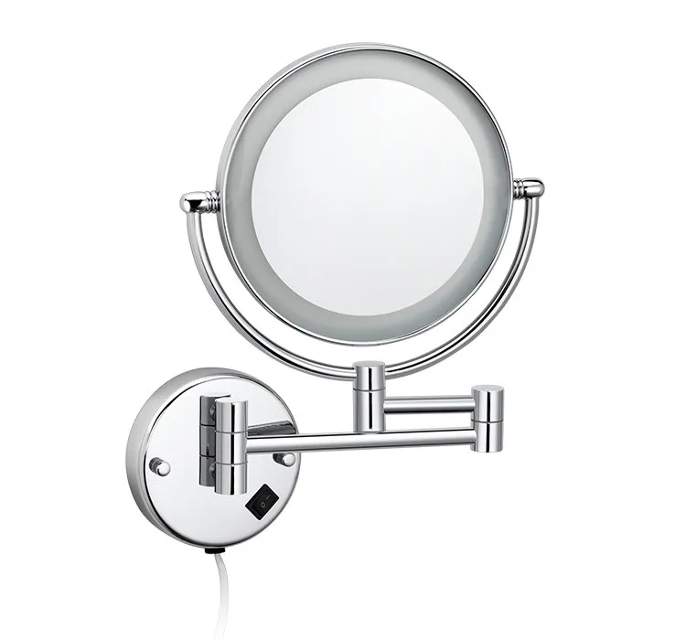 Stainless steel desktop cosmetic mirror