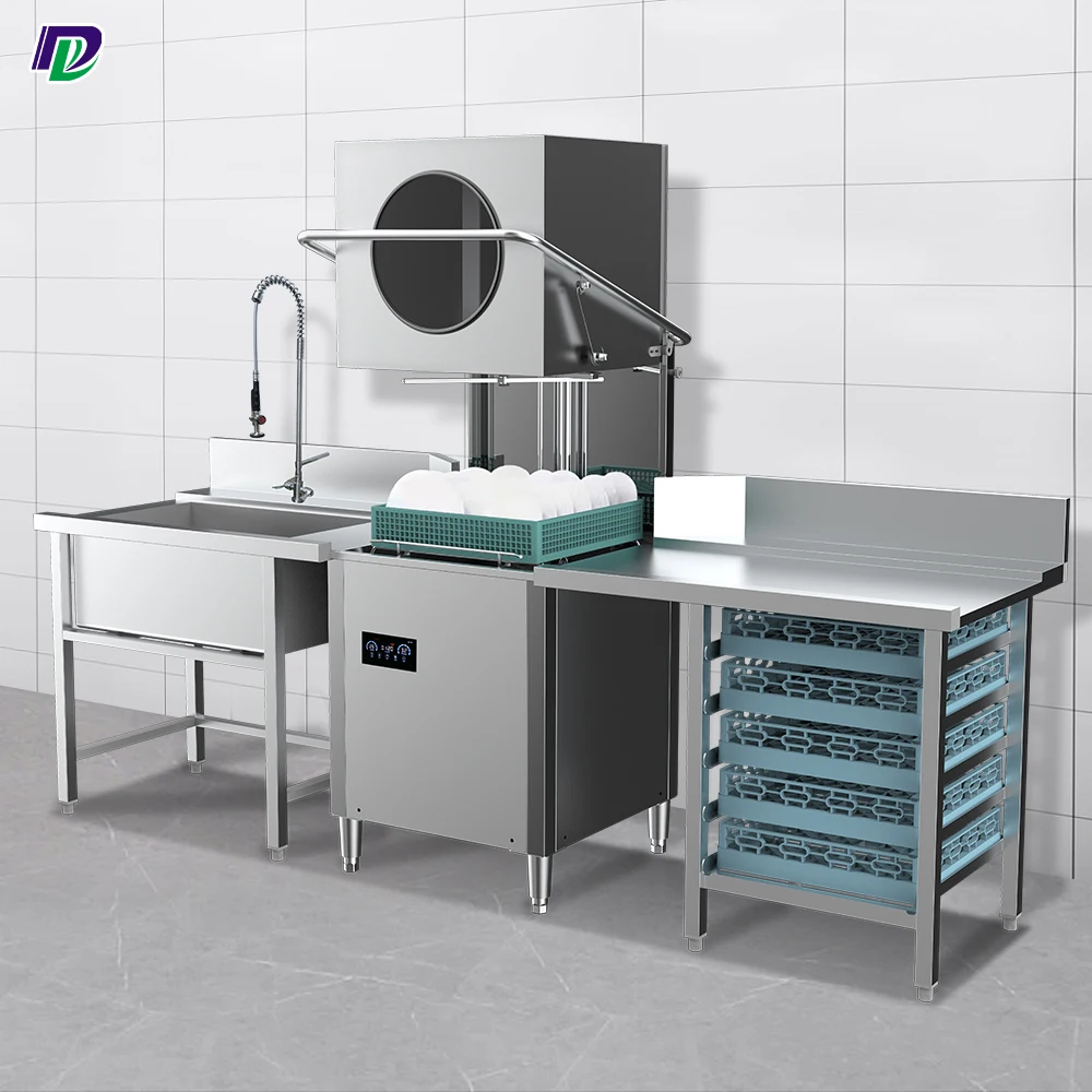 Restaurant Dishwasher Commercial Dishwasher Machine Smart Commercial Hood type dishwasher