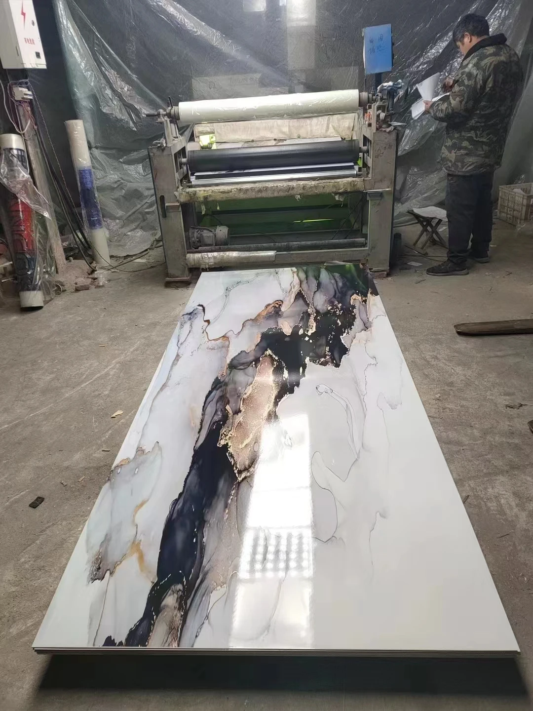 hot sale uv pvc marble plastic sheet pvc faux marble panel for wall decoration