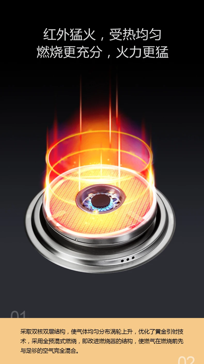 Glass gas burners commercial induction hob ranges