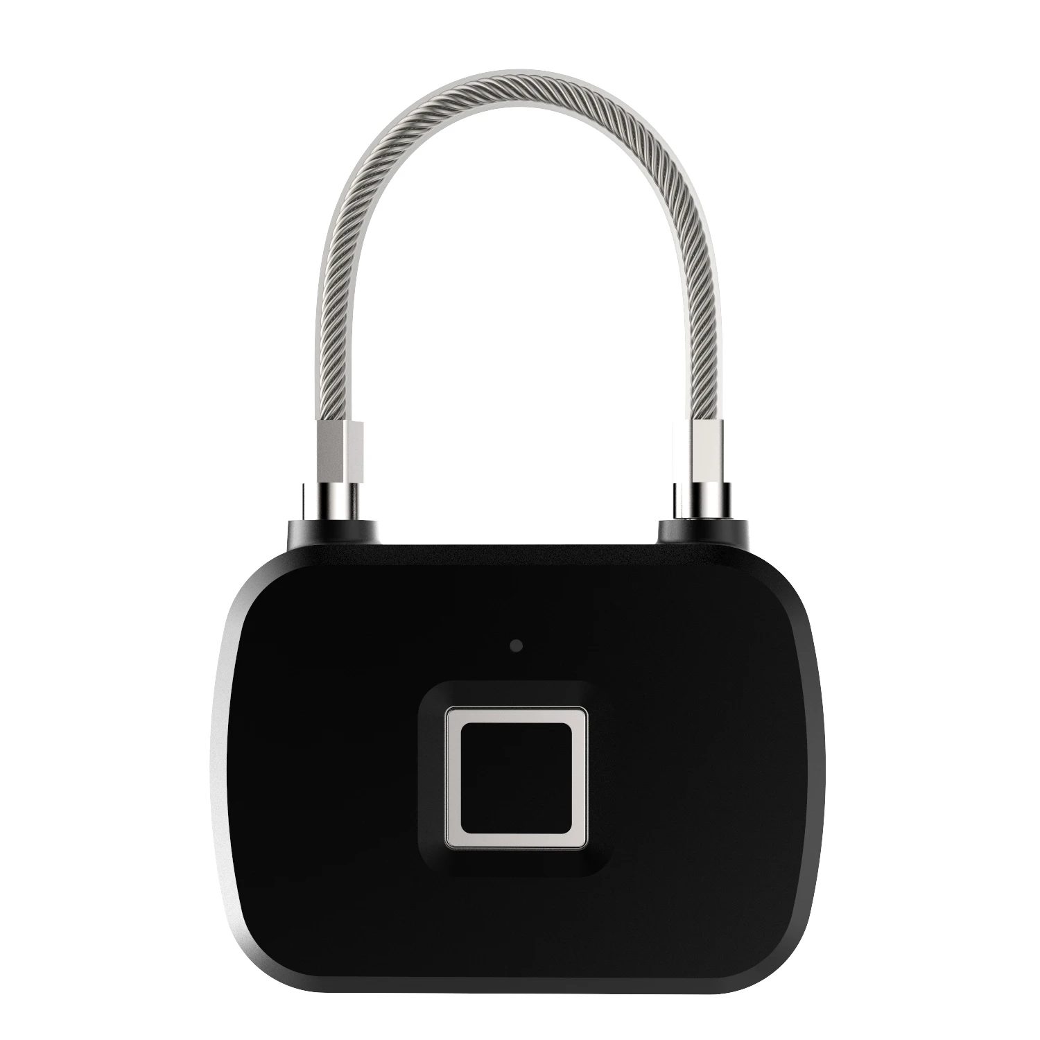 
plastic material fingerprint safety and anti-theft small padlock lugguge bag biometric recognition smart digital pad lock 