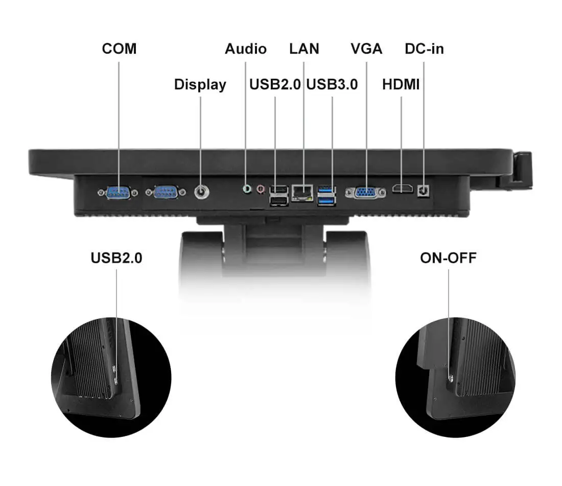 Industrial-Grade 1024x768 POS Terminal with Intel Tech