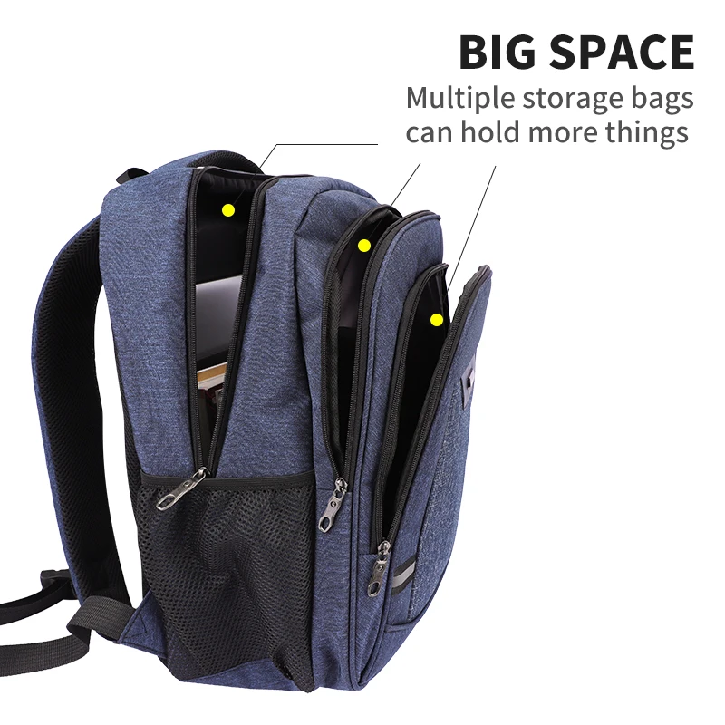 Omaska Custom Logo Oxford Fabric Mochila School Bag Men High Capacity Waterproof Laptop Travel Backpacks