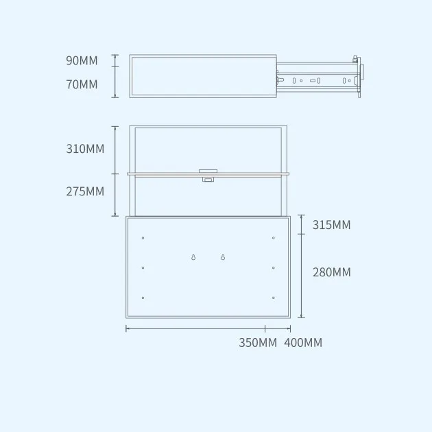 DSTPEL Wholesale wardrobe fittings fingerprint safety deposit Leather Drawer Safe box