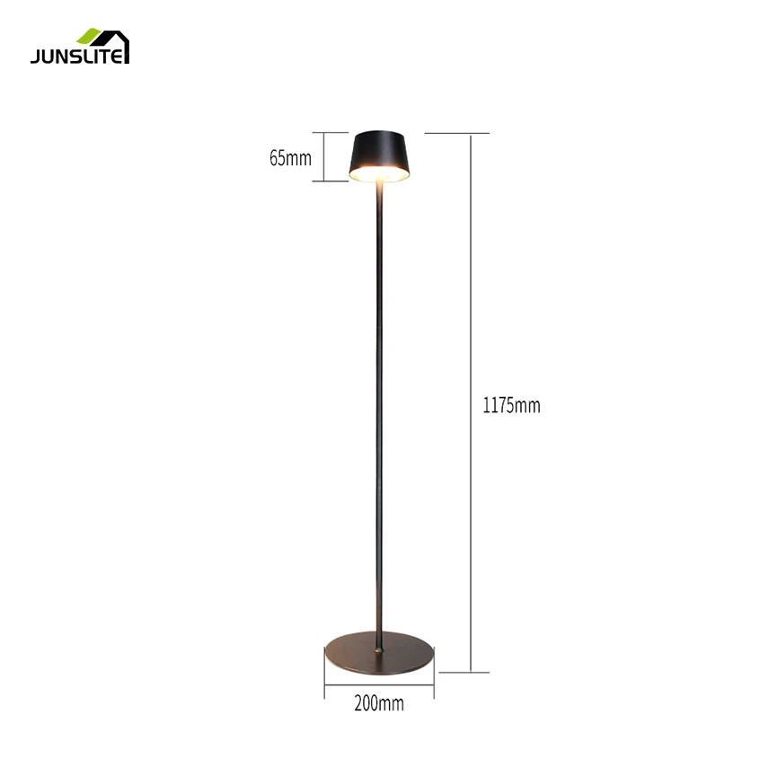 Приглушаемые алюминиевые металлические водонепроницаемые перезаряжаемые комнатные и уличные скандинавские современные светодиодные напольные лампы