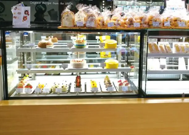 Wholesale Bakery Case Display Refrigerated Table Cake Cabinet Freezer Display Door Manufacturer Refrigerator Cake Display Case
