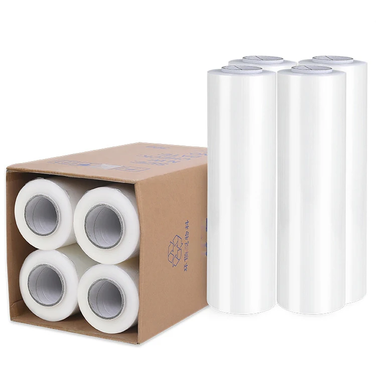 Wrapping Film Packing Shrink Film Clear Stretch Film PLA Shrink Wrap Plastic Wrap Roll Polyethylene Package Carton Transparent