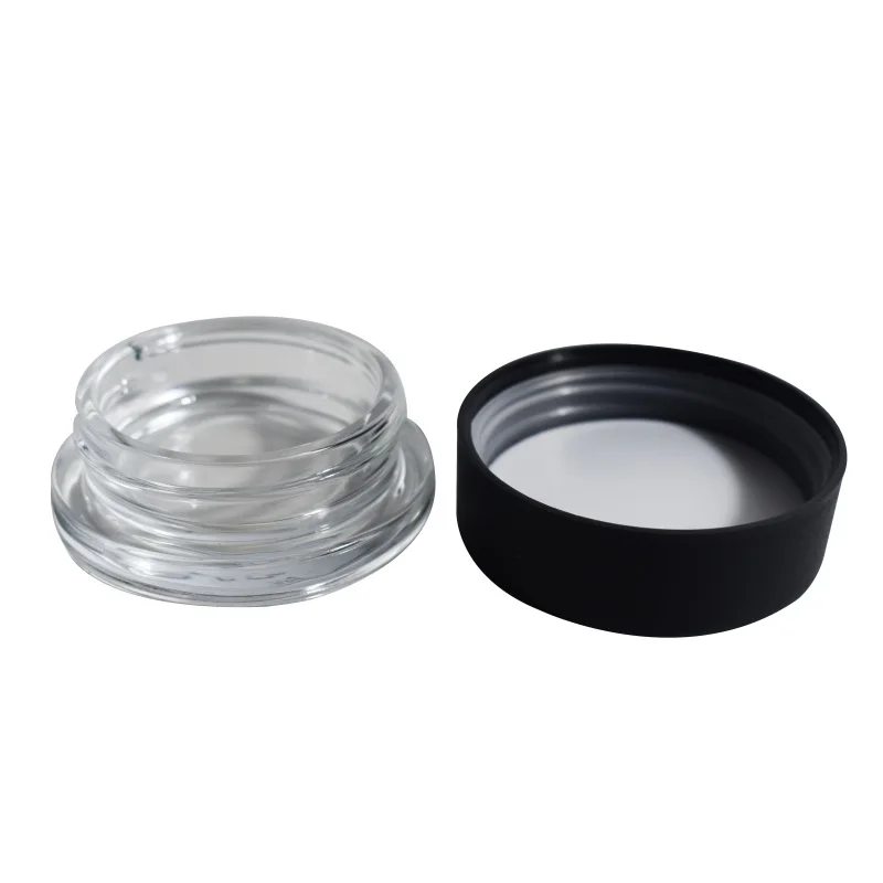 Customized and sample available small glass food honey jars with child resistance lid in stock mini glass jar container