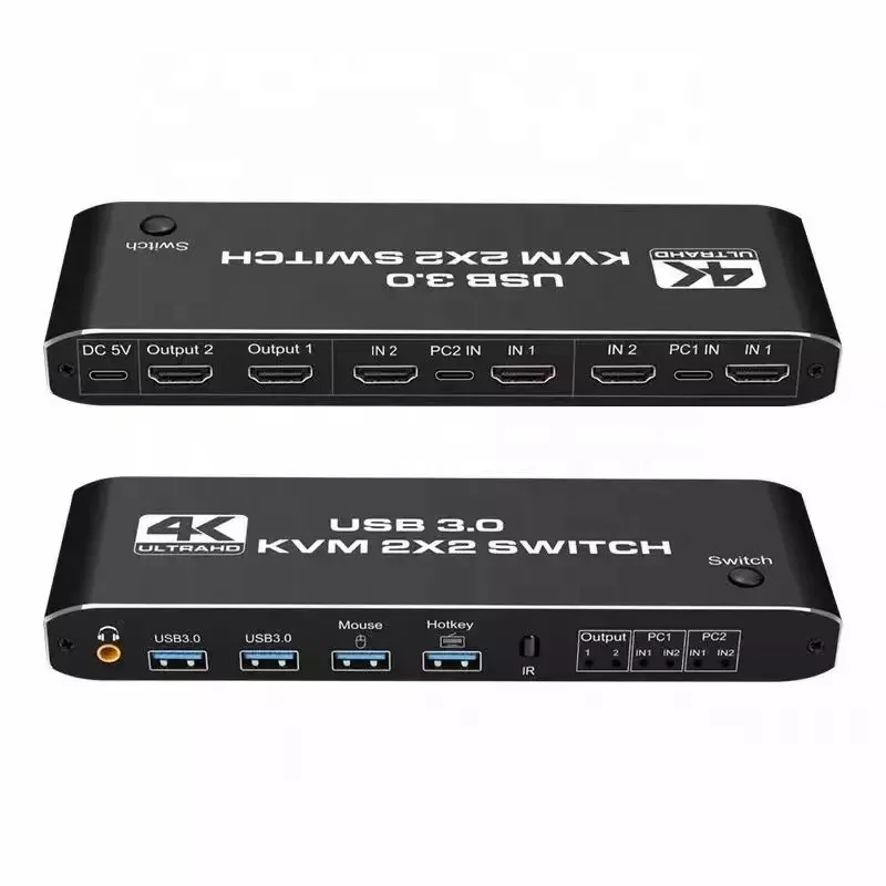 OZK3 4K 60HZ 2*2 USB KVM HDMI Switch Support 2 Ports USB3.0 KVM