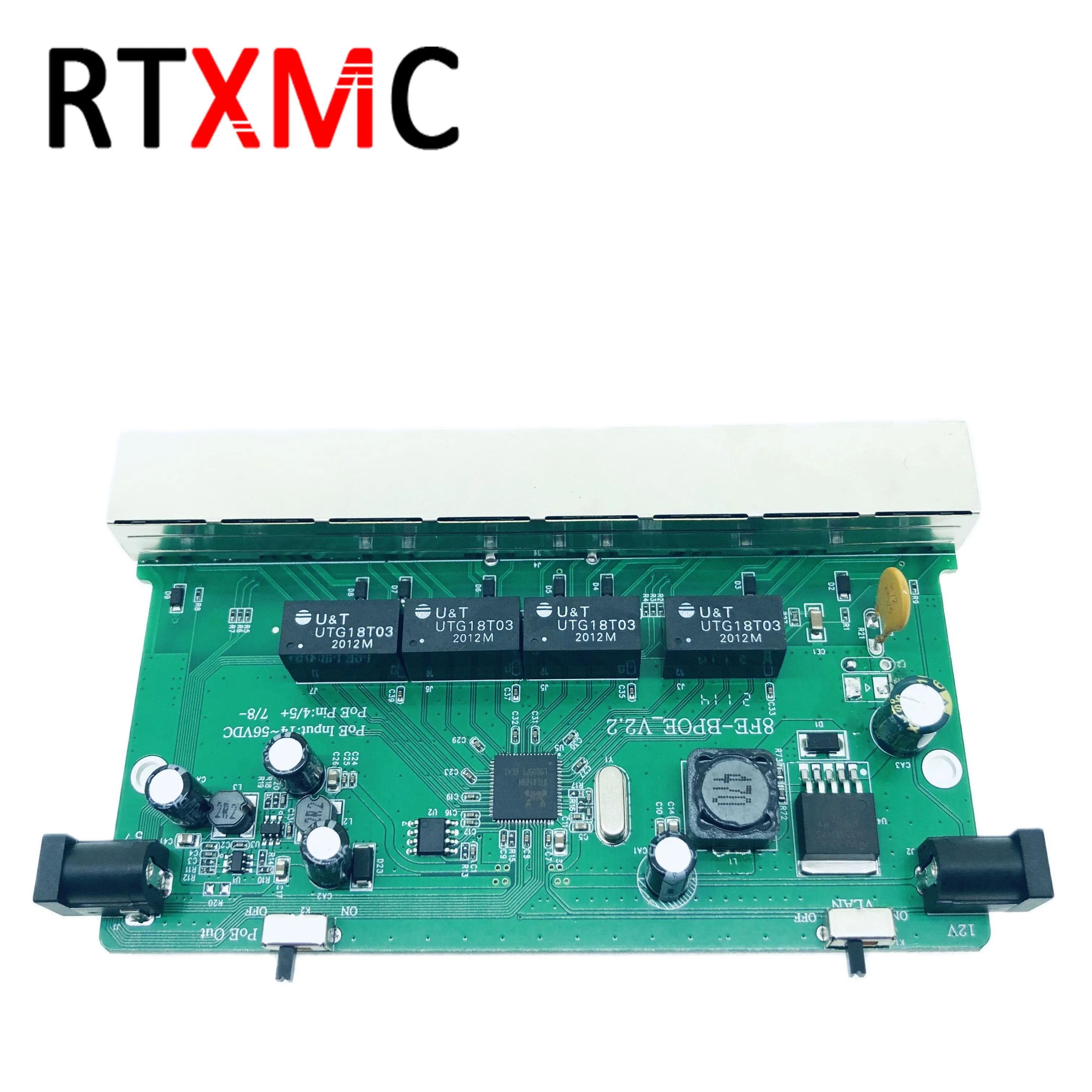 Reverse POE Switch 100M 8 Port RPOE 7*10/100M+1*100M Uplink DC Output 5V12V24/48V  RPOE VLAN Support For CCTV FTTH GPON/EPON 48V