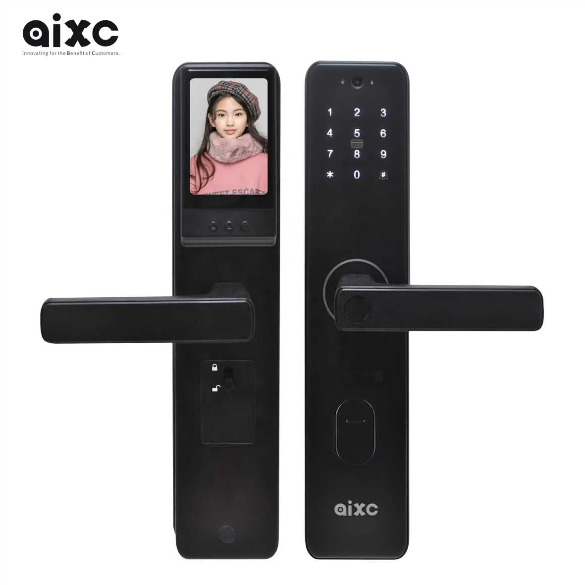 AIXC factory EXW price door lock smart lock door waterproof outdoor ttlock smart lock Power supply : 1.5V x 4 AA battery
