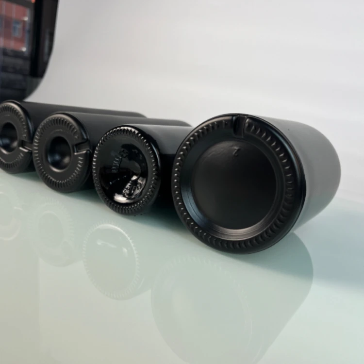 High neck black glass liquor bottles for Vodka/brandy/whiskey/tequila/gin bottle