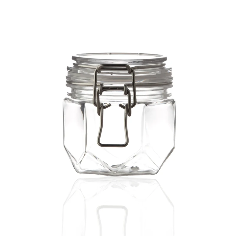 Custom Logo Empty Cosmetic Containers Kilner jar 200ml 8oz 10oz Plastic Shea Body Butter Jars With Seal Lids