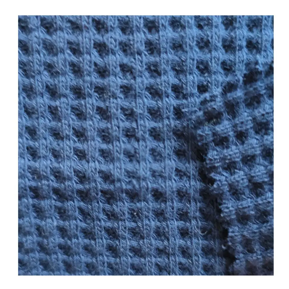 Fashion apparel knitted fabric 100%Cotton Plain dyed WAFFLE fabric 320gsm for overcoat sweater dress plain customized.