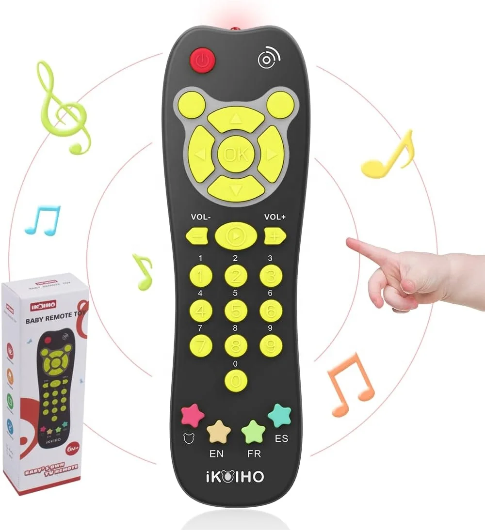 Baby Remote Control Toy with Light Sound Adjustable Volume Kid Learning Education Musical Toys