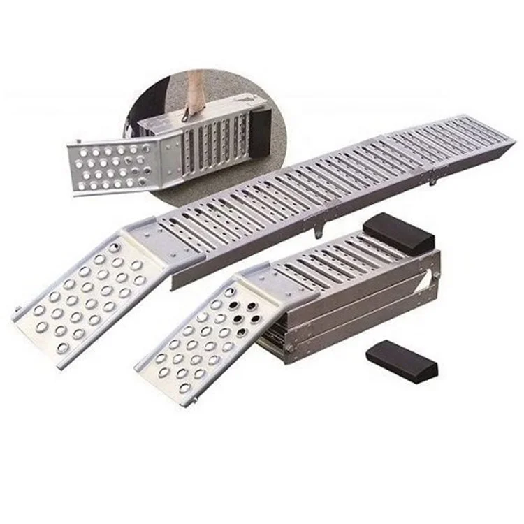 Double Duty Folding Steel Car Trailer Loading Ramp Set Atv Ramp Aluminum Ramp For Truck