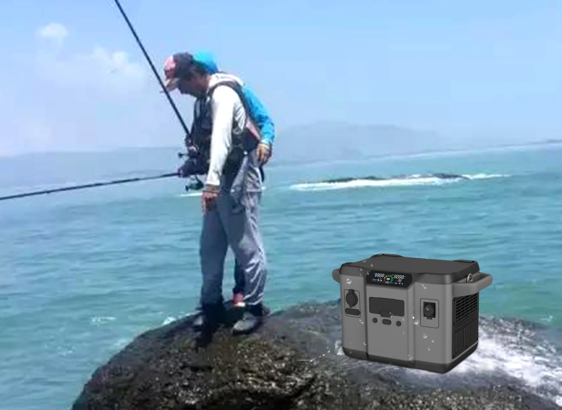 Home Outdoor Camping Power Bank Pack 1200w Rechargeable 1KW Portable Power Station Solar Generator