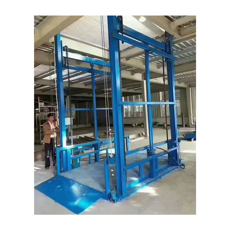 outdoor manufacturer Warehouse electric price 100kg 500kg small hydraulic goods cargo 1 ton freight elevator lift for loading
