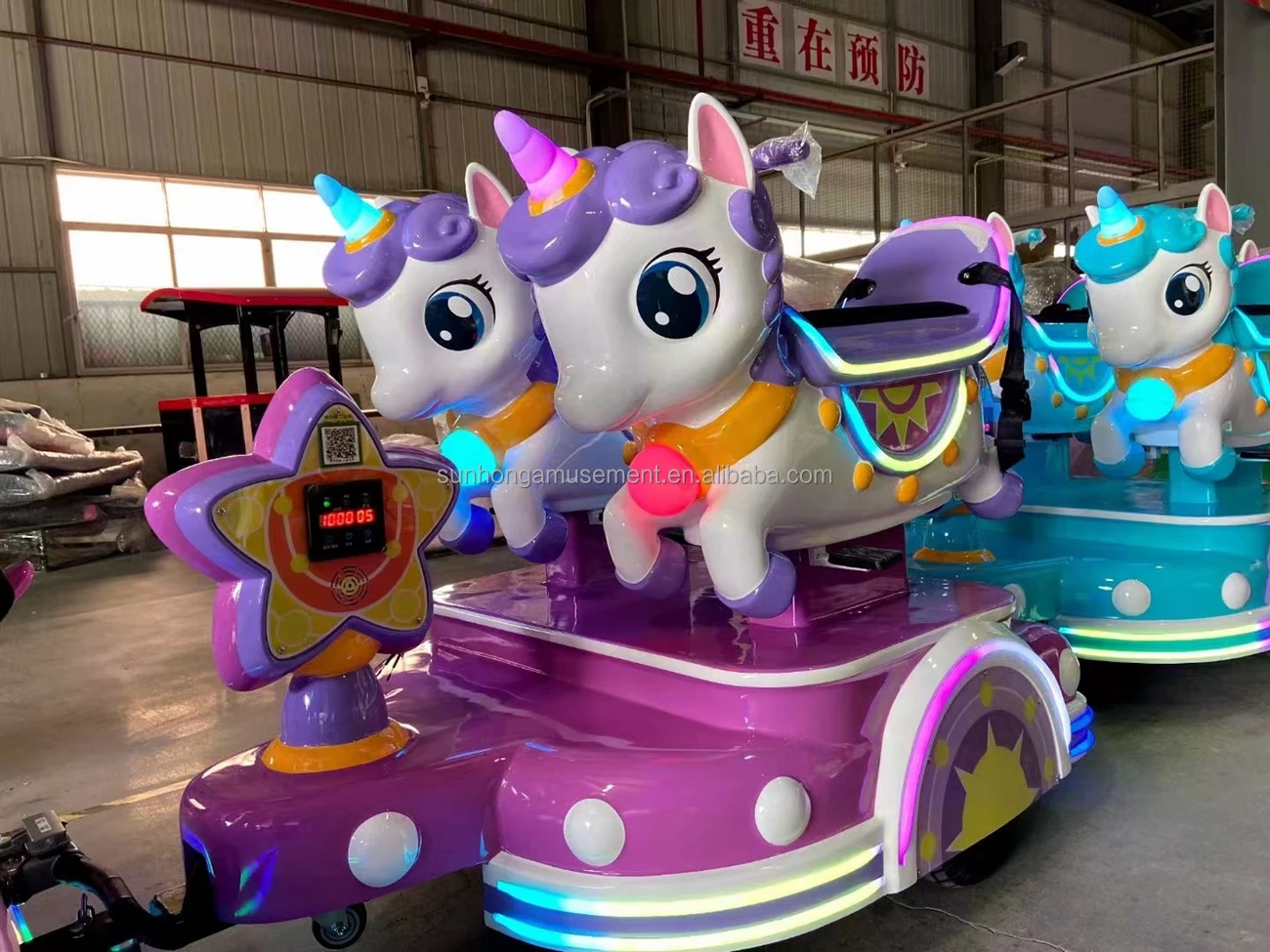 Unicorn Train 11 seats christmas mini trackless train for shopping mall