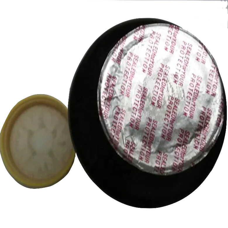 Aluminum foil induction seal wads in lids caps closures with pull tabs and printed logos