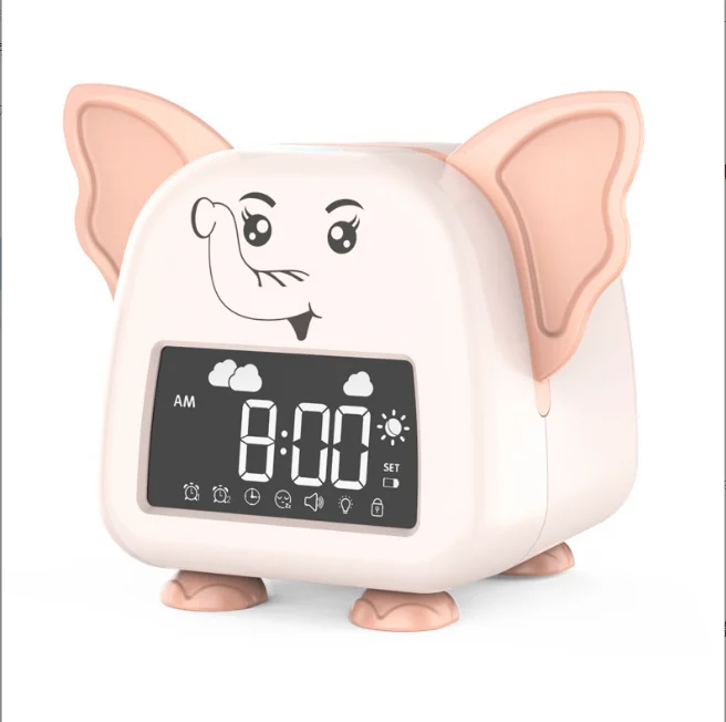 2022 New Baby Children Sleep Trainer Clock Lights digital kids desk alarm clock nap night light table smart cartoon clock