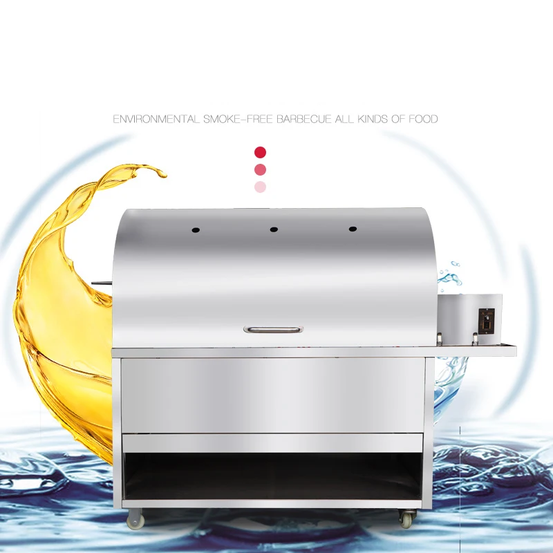 Commercial fully automatic smokeless stainless steel roast lamb leg oven roast lamb chops charcoal gas rack