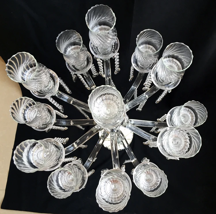 13 arms crystal candelabra for wedding table centerpieces MH-Z0076