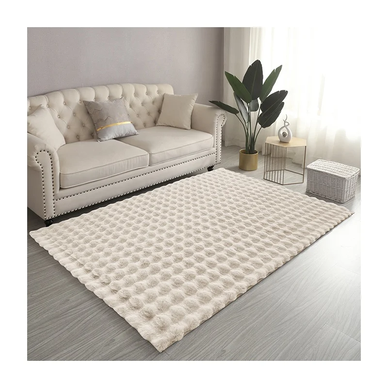 Luxury nice home decor faux rabbit fur carpet 3d faux fur rug fluffy rugs carpets tapete tapis