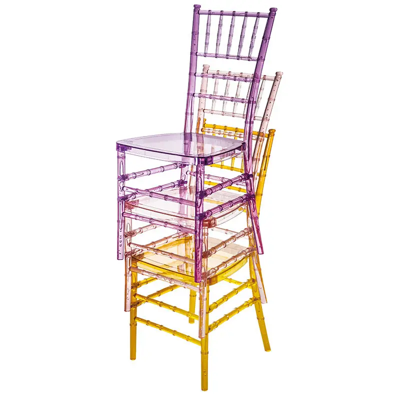 Wholesale Cheap Transparent Hotel Furniture Party Event Plastic Resin Chiavari Clear Tiffany Chair For Wedding