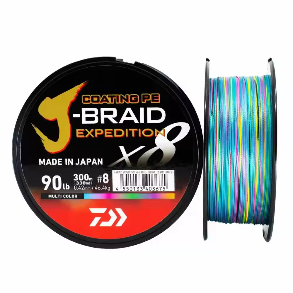 2024 новая леска DAIWA J-BRAID EXPEDITION X8 PE плетеная 150 м 300 8-70 фунтов длинная 8X