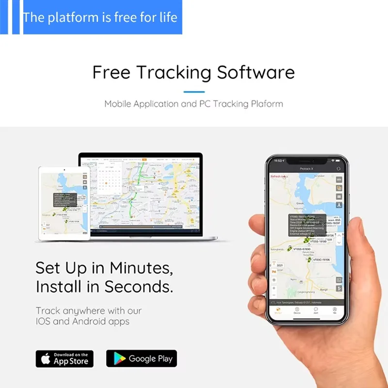 Новинка 6000 мАч долговечный аккумулятор GPS-трекер Скрытая установка для системы слежения за автомобилем Бесплатная 2g4g