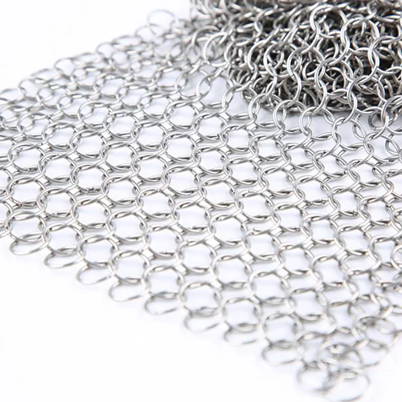 Plated Ni Metal Ring Mesh For Decorative Facades Screen 1.5mm Diameter 15mm OD