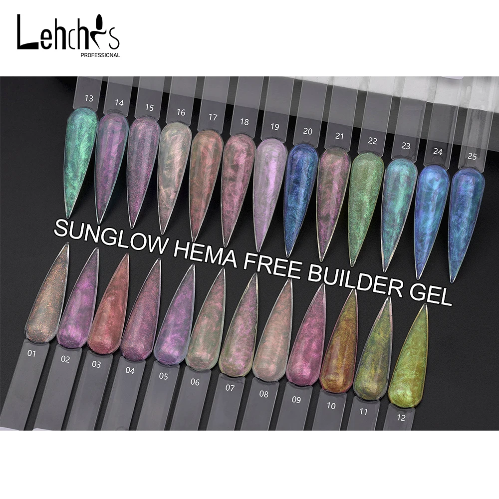 Lehchis Private Label 30 мл Блестящий телесный розовый прозрачный полигелирующий акриловый удлинитель твердый гель для ногтей