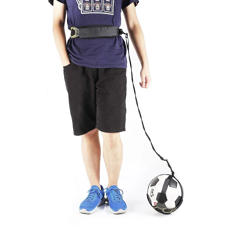 Football kick trainer football training assist hand free throwing only practice equipment for children and adults adjustable