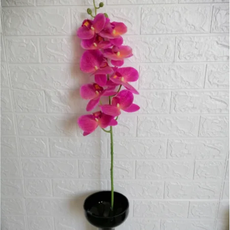 2020 Ebay hot-selling item Real touch  Fake plant Single stem 97cm 12 heads PE Orchid flower decoration
