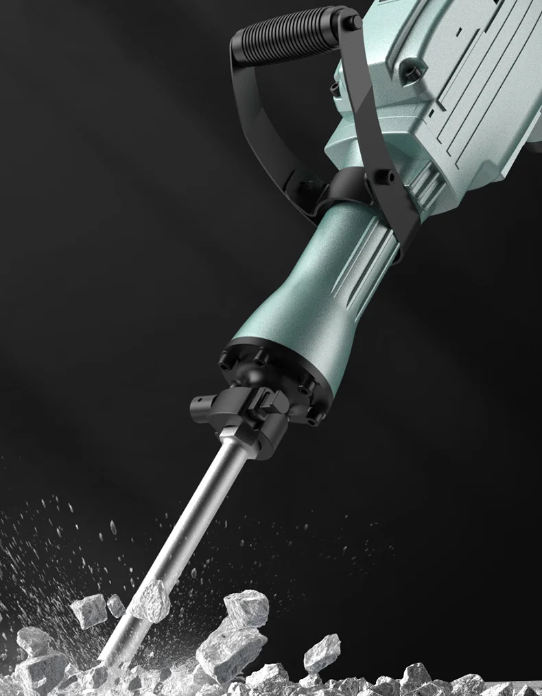 220V Heavy Duty Jack Hammer Electric Pick 1600W High Power Concrete Breakers Rotary Demolition Drill