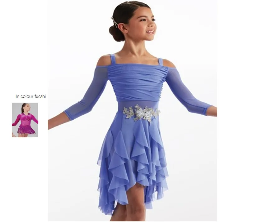 Girls dance dress children short sleeve dance school uniforms dance costumes adult plaid mini party stage ballet school dress