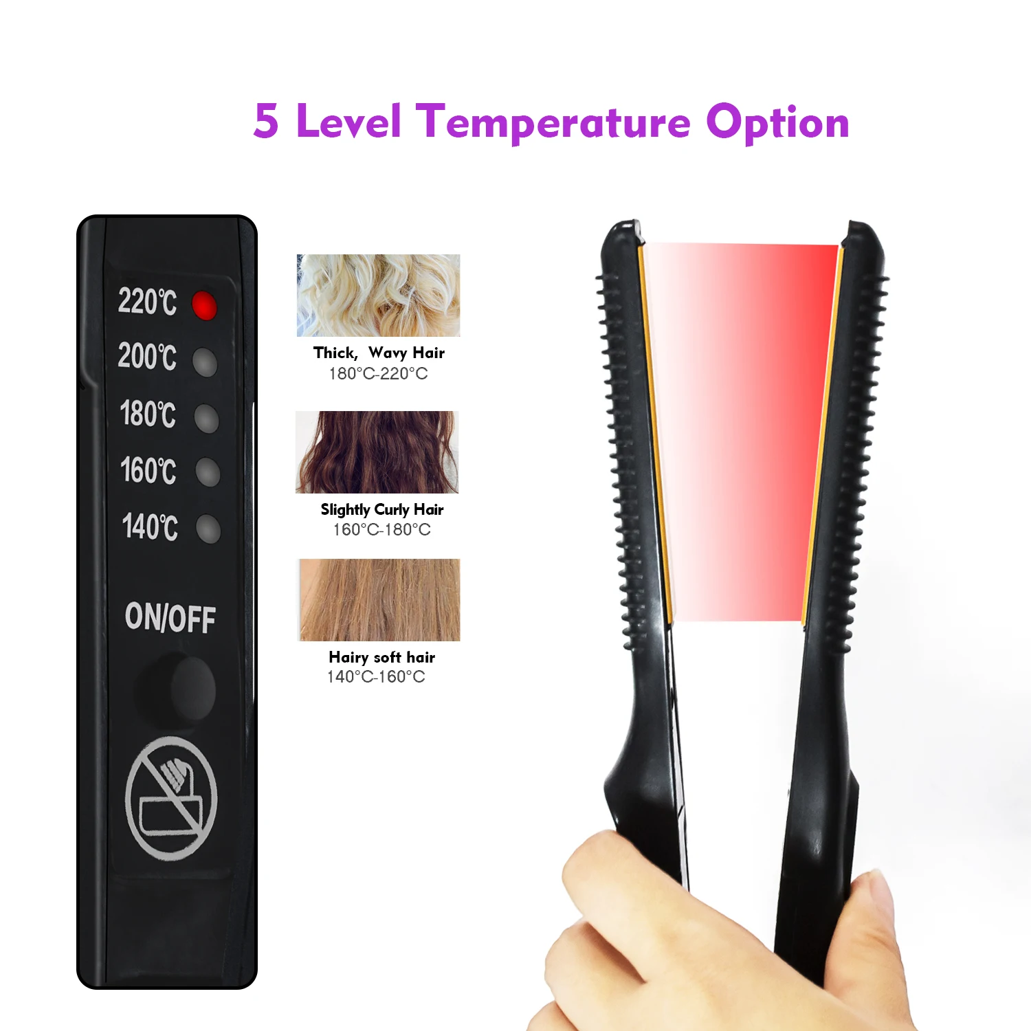 Professional Mini Hair Straightener Curler 2 In 1 Flat Iron Small Men Short Hair Straightening