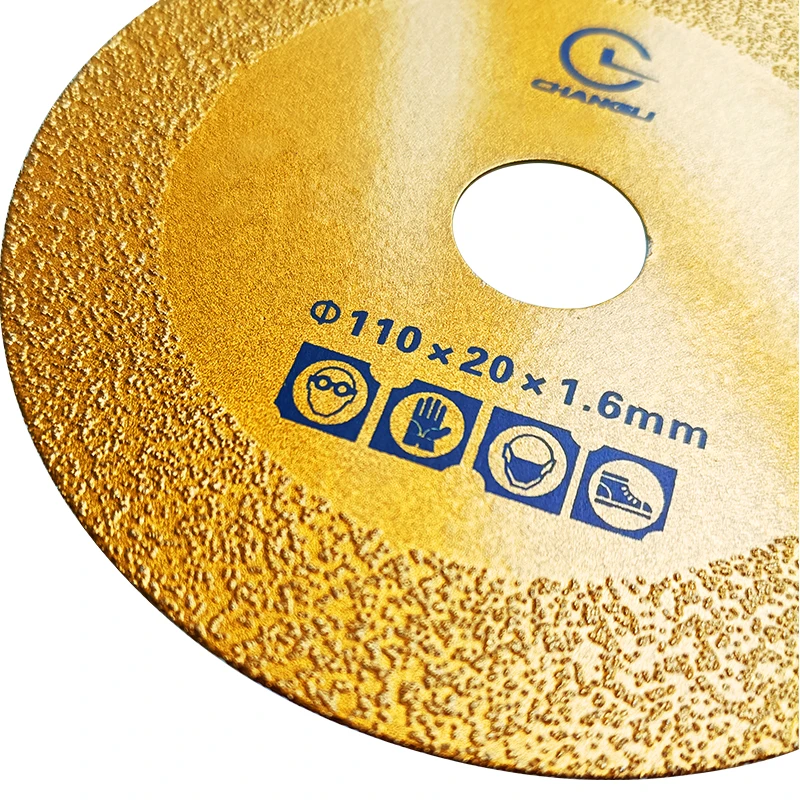 Super Thin OEM 110mm vaccum brazed cutting steel Diamond 4inch Cutter Grinding Saw Blades for Rock Stone Marble Tile