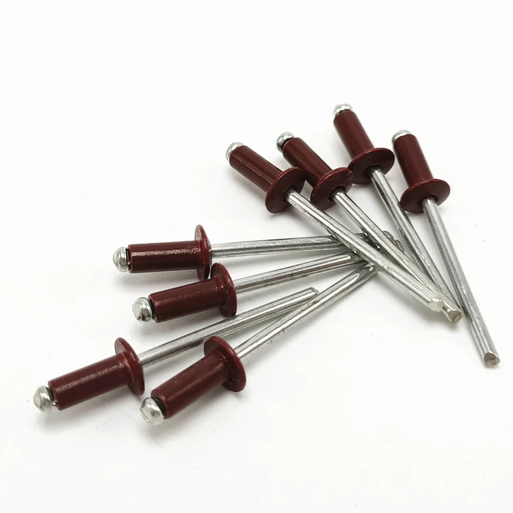 Flat Head Bifurcated blind Rivet 3.2*12mm  Colored Pop Rivet For Steel Furniture Construction With High Quality