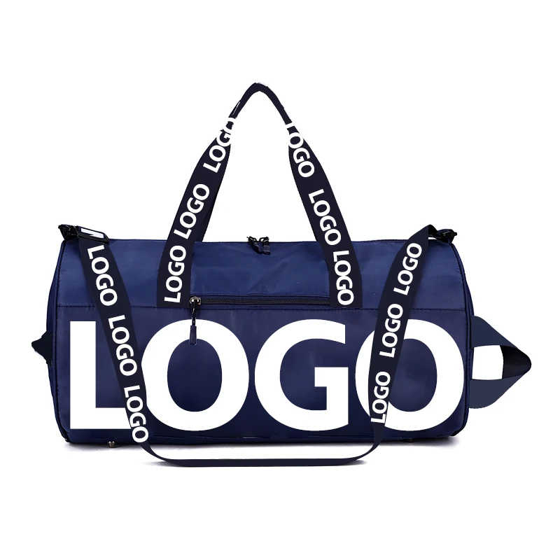 custom print gym bags with logo yoga duffel tote bolsas deportivo portable davy blue color weekend overnight travel duffle bag