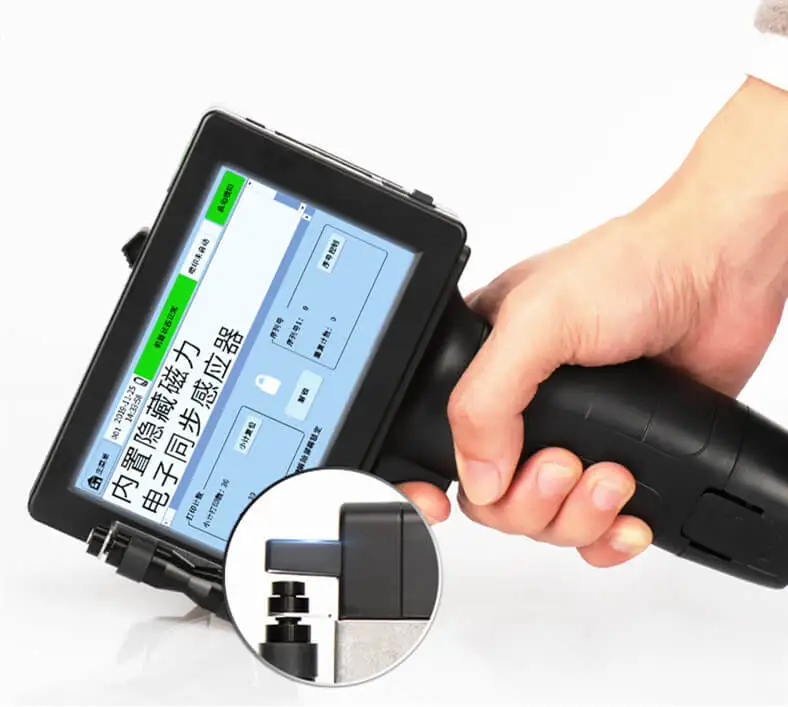 Metal steel time and date stamp expiry date mobile inkjet printpen printer handheld plastic decal Label printer