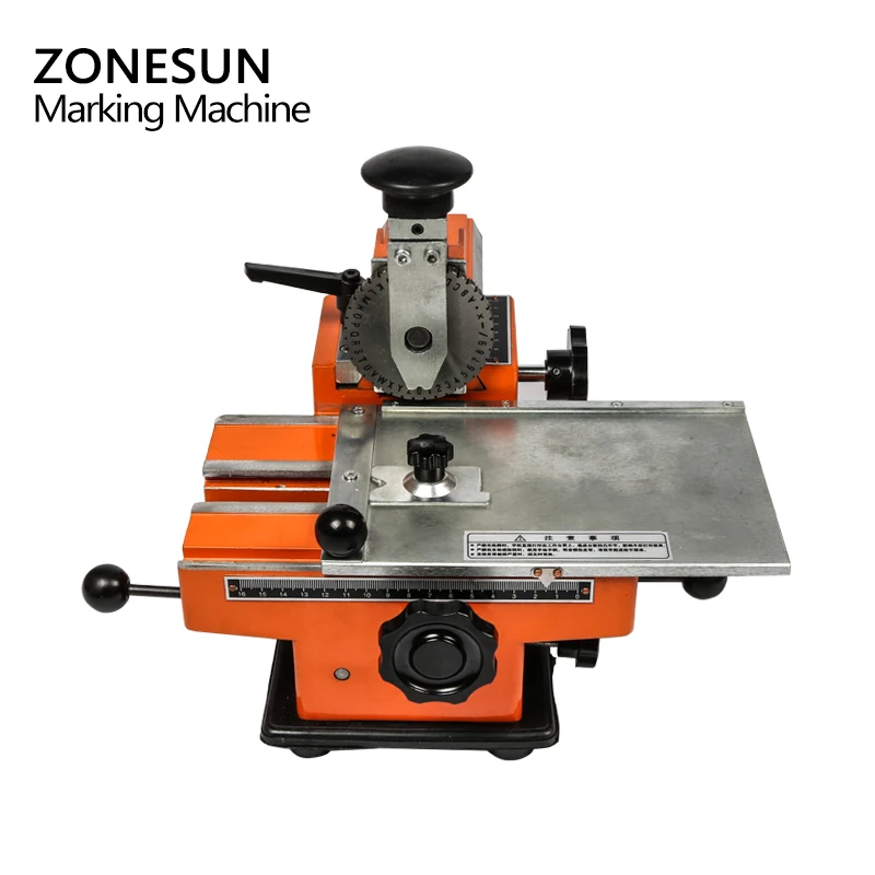 ZONESUN 4MM Manual  Embosser Metal Stainless Steel Stamping Printer Dog Tag Embossing Nameplate Marking Equipment Labels Tools