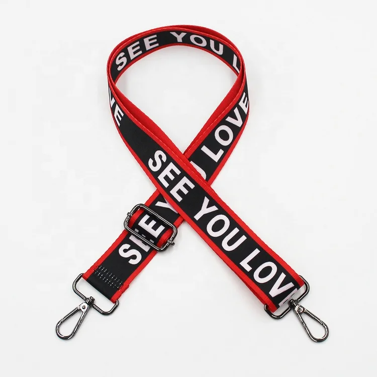 Custom Replacement Shoulder Bag Strap Polyester Nylon Adjustable Logo Crossbody Straps