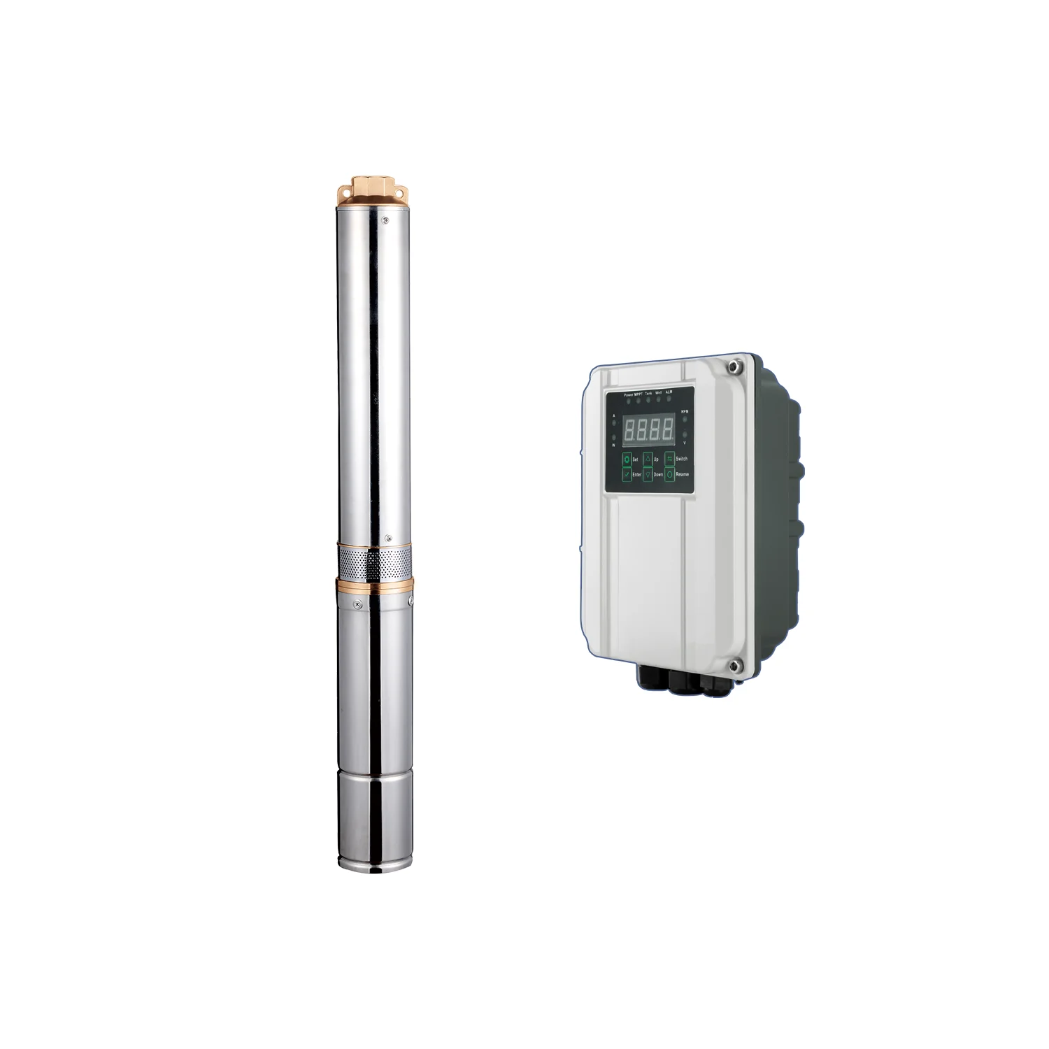 DC 0.75 kW 4 Inches Plastic Impeller Deep Well Solar Water Pump System