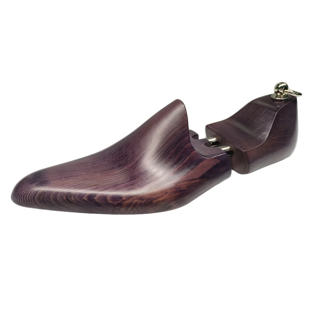 High end European Fully Shoe Lasts Split Toe Lacquered Purple Wood Grain Display Shoe Keeper Ring Wood Shoe Tree - ST06CF