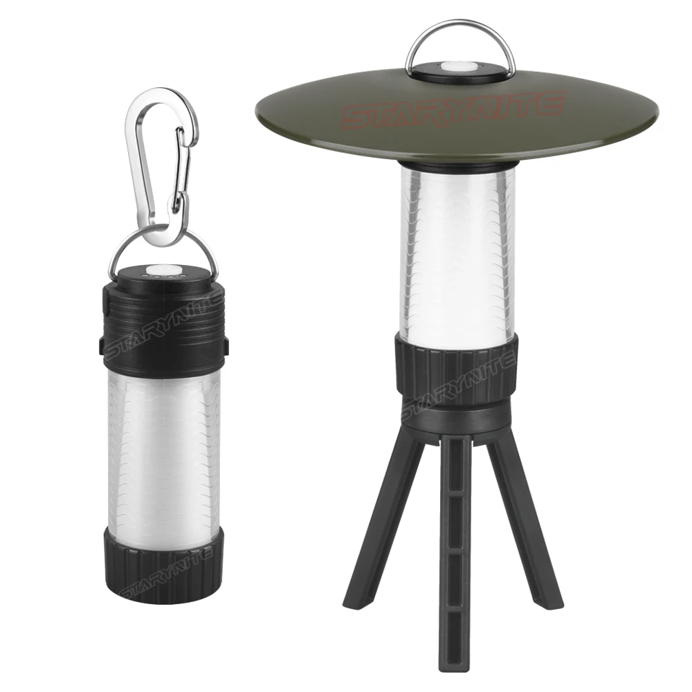 STARYNITE Outdoor Mini Rechargeable Led Camping Lantern Keychain light with tripod