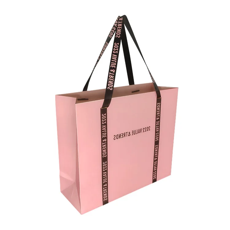 Customized full colorful printing paper bag manufacturer Christmas decoration gift